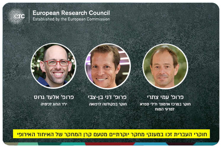 Congratulations to HUJI Researchers for winning the prestigious European Research Council